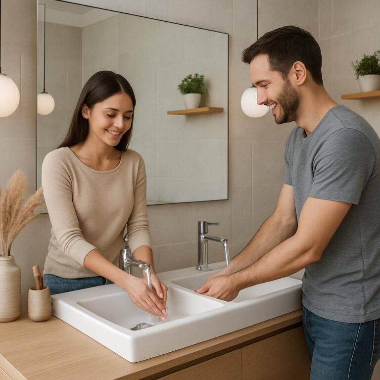 Koniec porannych kolejek! Czy podwójna umywalka to must-have dla par?